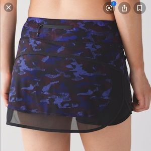 Lululemon Hotty Hot Skirt ll Hounds Camo Blue